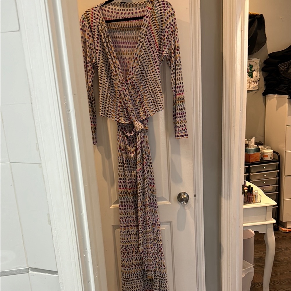 Multicolor Wrap Dress